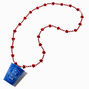 &quot;USA Drinking Team&quot; Red, White &amp; Blue Beaded Shot Glass Necklaces - 4 Pack,
