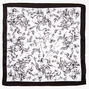 Black &amp; White Floral Silky Bandana Headwrap,