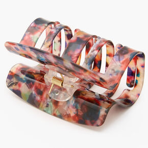 Medium Rainbow Marble Hair Claw,