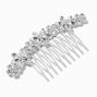 Silver-tone Daisy Rhinestone Hair Comb,
