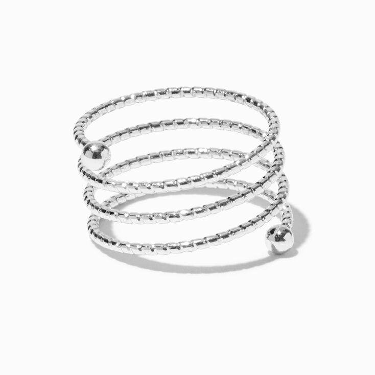 Silver Spiral Rings - 4 Pack,