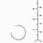 Turquoise Beaded 50MM Hoop Earrings,