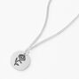 Silver Birthstone Color Tag Pendant Necklace - April,