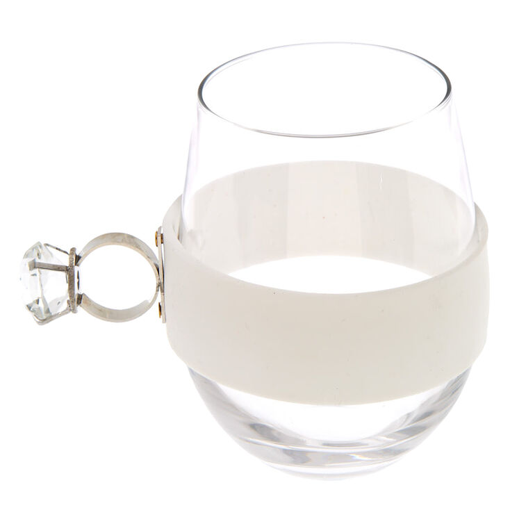 Bling Ring Wine Glass - Clear,