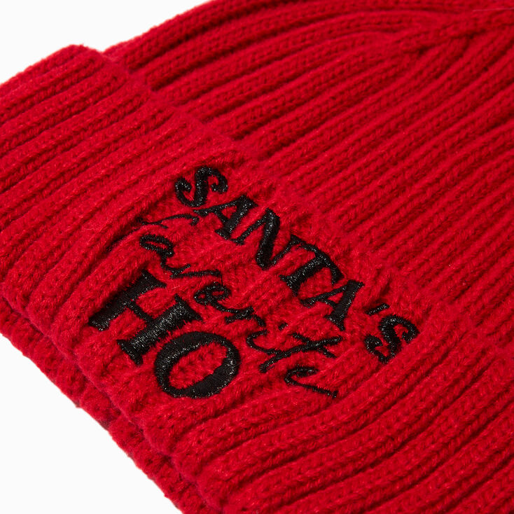 &quot;Santa&#39;s Favorite Ho&quot; Red Beanie Hat,