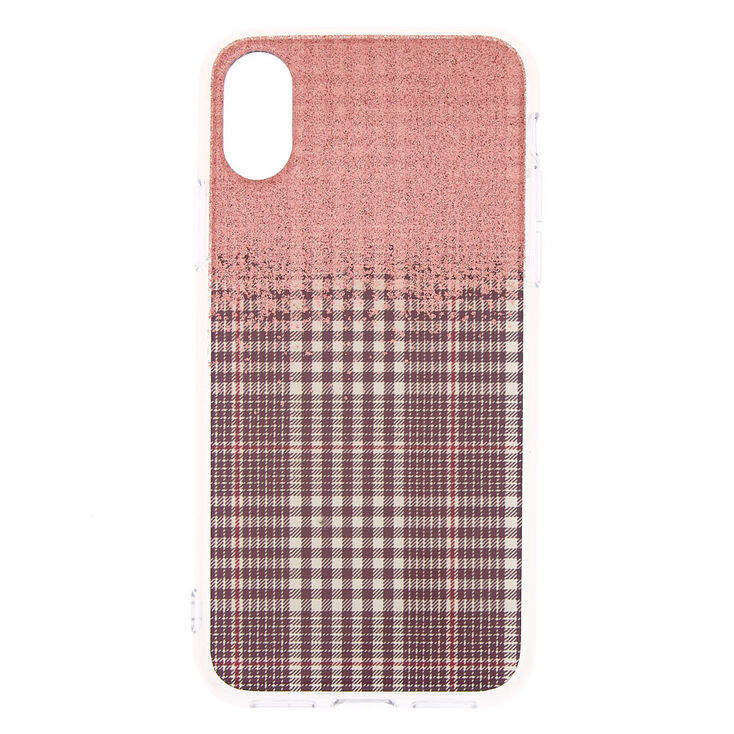 Glitter Houndstooth Phone Case - Fits iPhone X/XS,