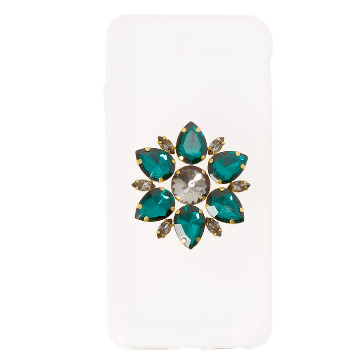Emerald Jewel Flower Phone Case,