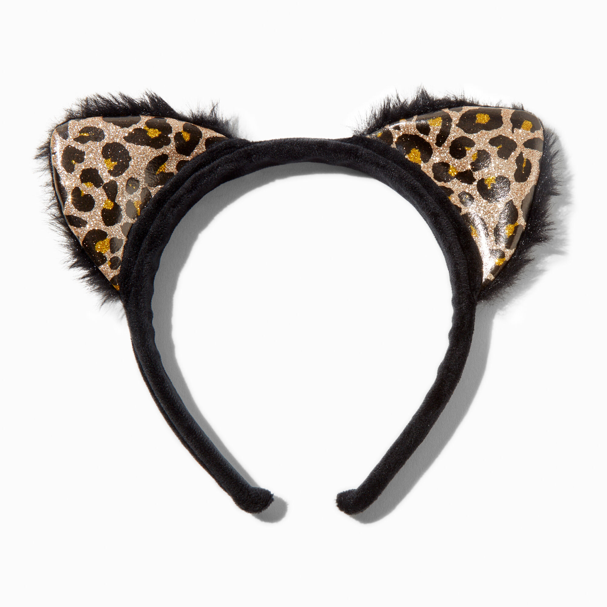 Black Leopard Cat Ears Headband Icing US