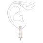 Silver Crystal Waterfall 16&quot; Necklace &amp; 1&quot; Drop Earrings Jewelry Set - 2 Pack,