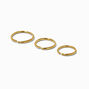 Gold 20G Mixed Nose Hoops - 3 Pack,