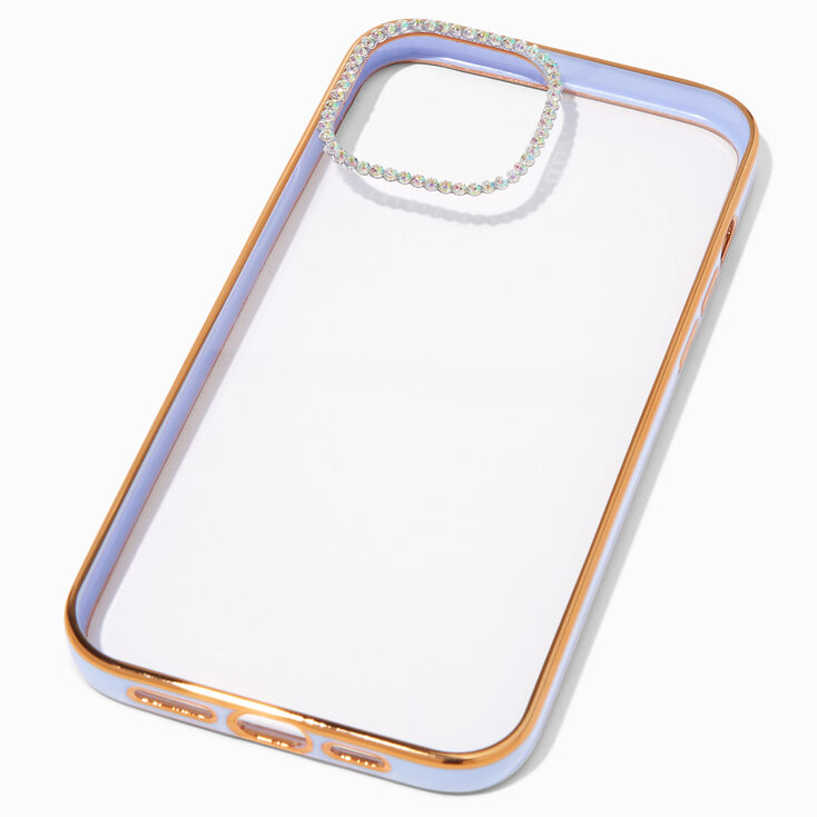 Embellished Clear/Lavender Phone Case - Fits iPhone&reg; 12 Pro Max,