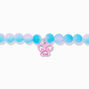 Pink Butterfly Stretch Beaded Bracelet,