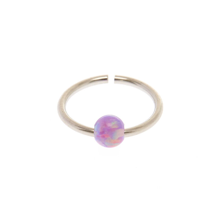 20g Purple Pink Opal Nose Ring Icing Us #gemsona #pink opal #kyanite #purple coral #hope this is okay #lol somehow they become a water gem. 20g purple pink opal nose ring