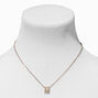 Gold Mini Pearl Initial Pendant Necklace - M,