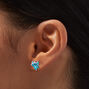 Sterling Silver Disney Stitch Christmas Figure Enamel Stud Earrings,