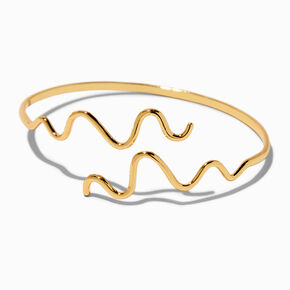 JAM + RICO x ICING 18k Yellow Gold Plated Double Squiggle Cuff Bracelet,