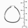 Silver Oval 50MM Hoop Earrings,