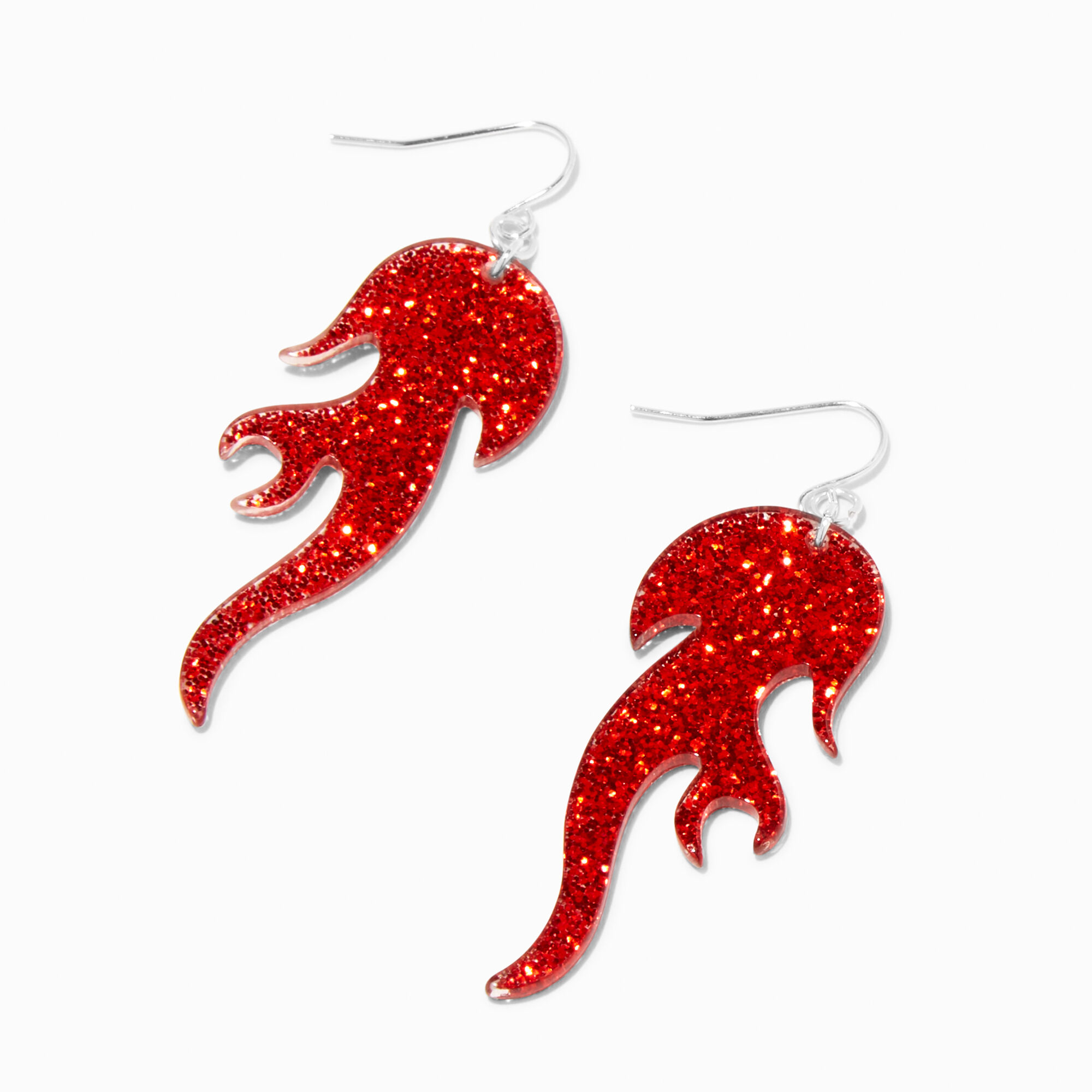 Red flame earrings hotsell