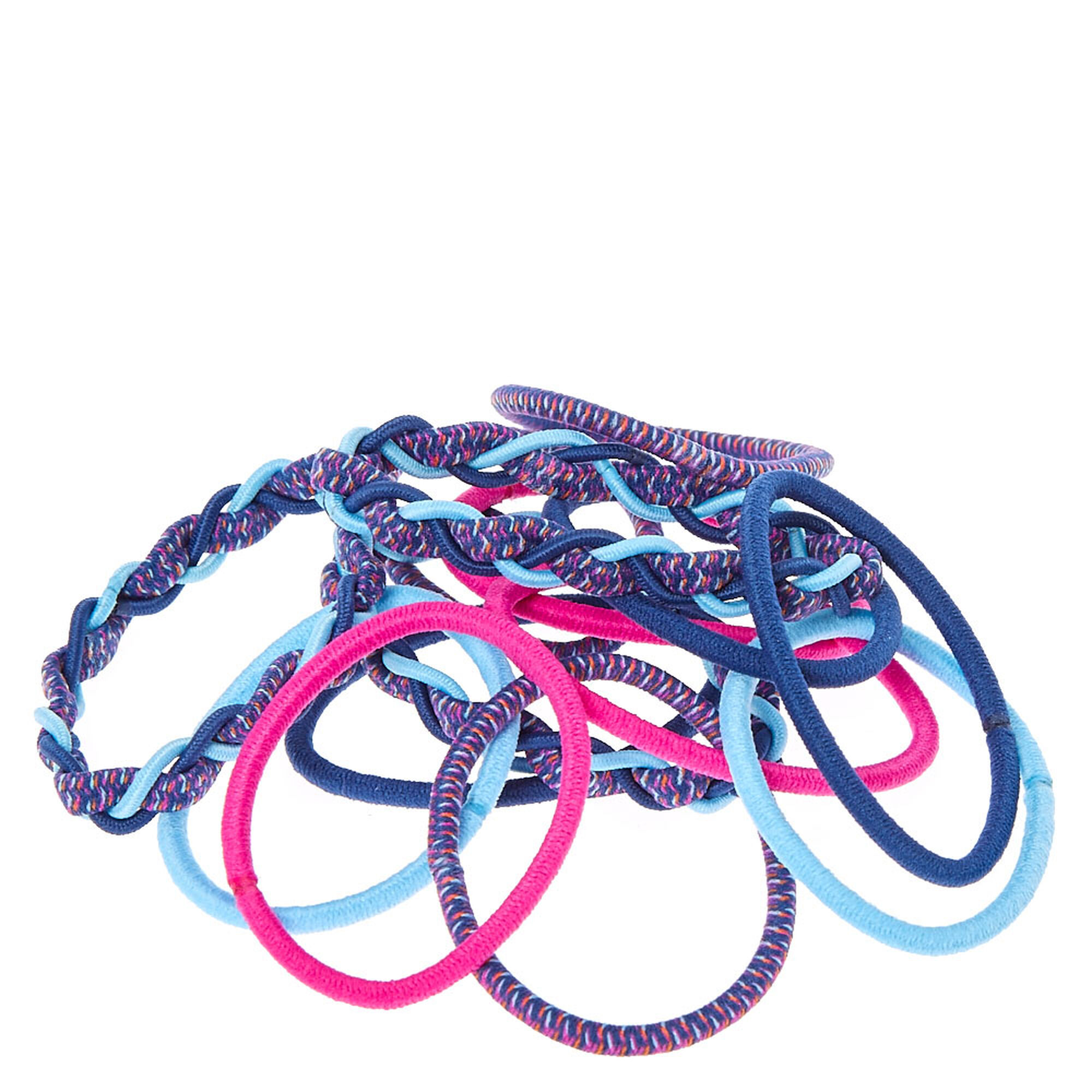 Magenta Blue Braided Hair Ties Icing Us