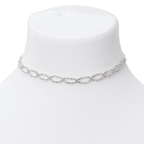 Silver Infinity Choker Necklace, Bracelet, &amp; Earring Set - 3 Pack,