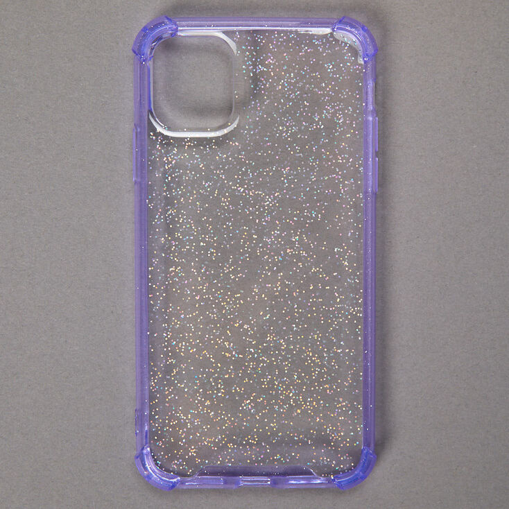 Clear Lavender Glitter Protective Phone Case Fits Iphone 11 Icing Us