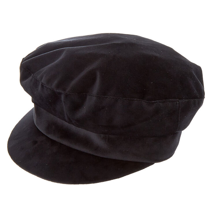 Velvet Captain Hat - Black,