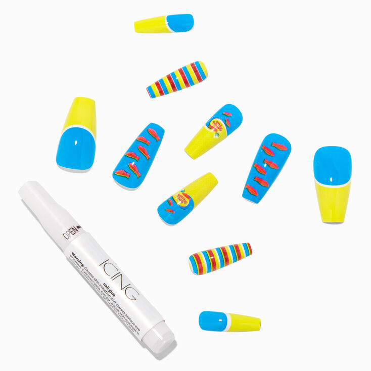 Swedish Fish&reg; Icing Exclusive Squareletto Vegan Faux Nail Set - 24 Pack,
