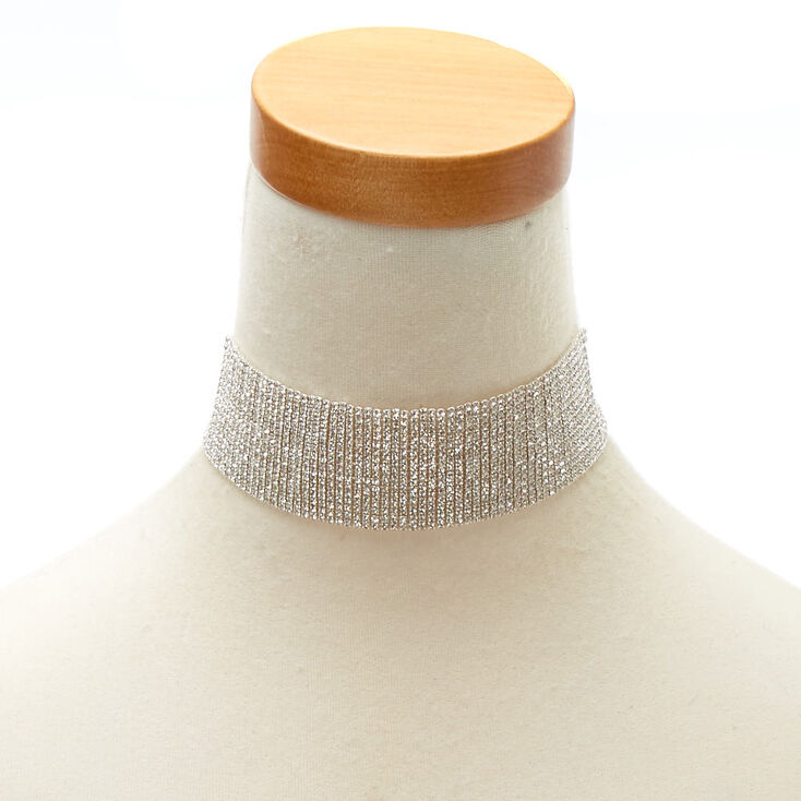 Wide Pave Stone Choker,