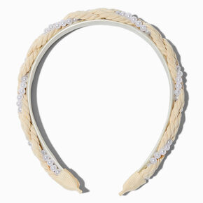 Pearl Embellished Rope Headband,