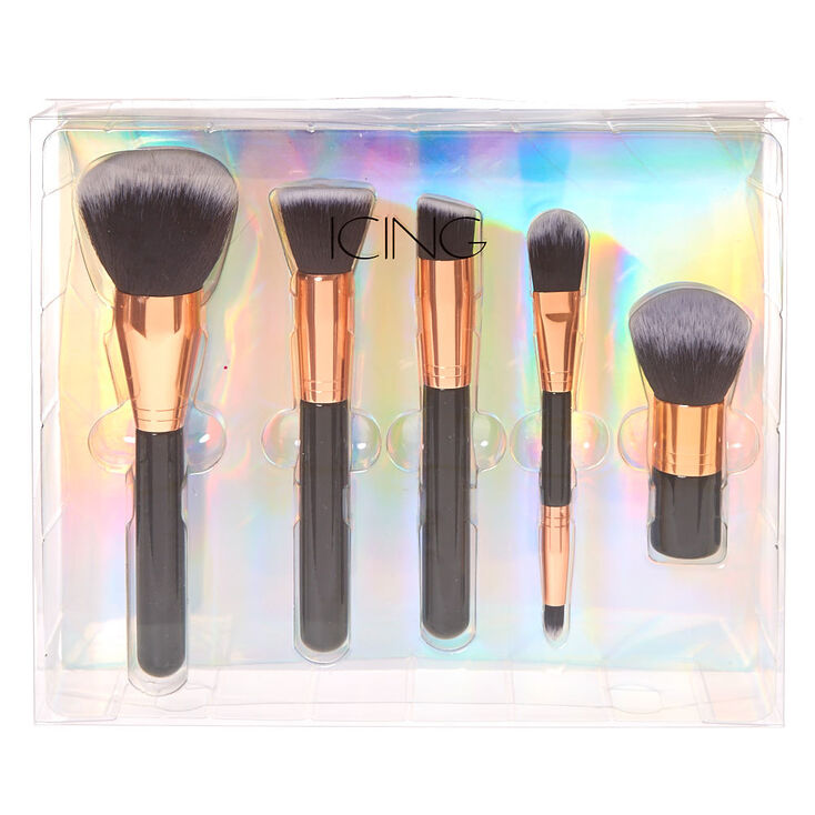 5 Pc Rose Gold Cosmetic Brush Set,
