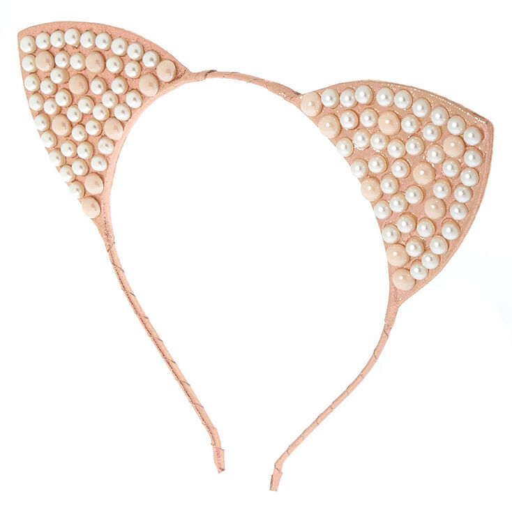 Pearl Cat Ears Headband Rose Gold Icing Us