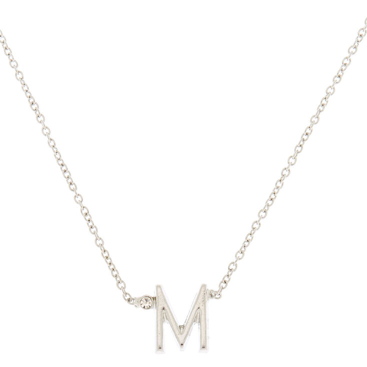 Silver Initial Necklace - M,