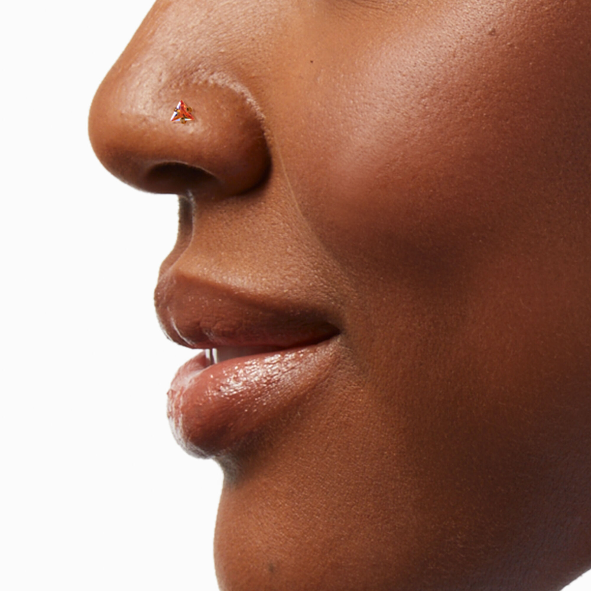 Gold tone Stainless Steel 20G Embellished Nose Stud Hoops Set 6 Pack Icing US