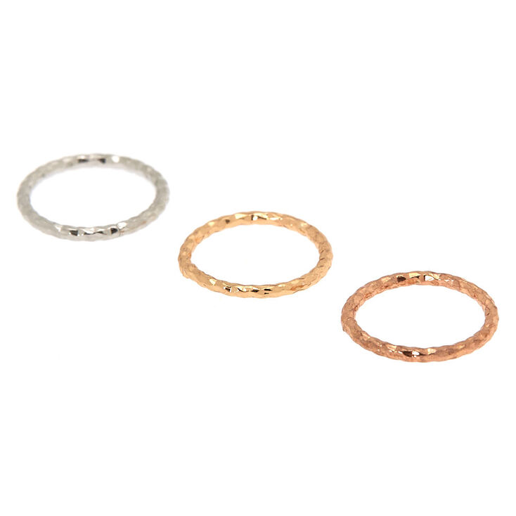 Mixed Metal 20G Shimmer Nose Rings - 3 Pack,
