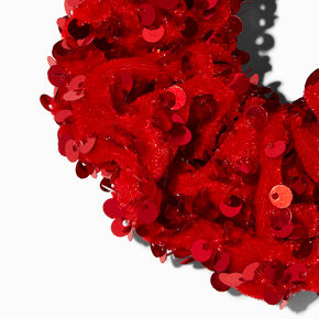 Red Sequined Hair Scrunchie,