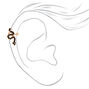 Gold Stone Snake Ear Cuff - Black,