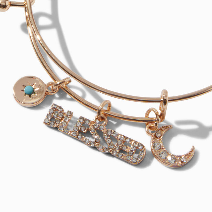 Blessed Charm Bangle Bracelets - 3 Pack,
