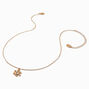 Icing Recycled Jewelry Gold-tone Daisy Outline Pendant Necklace,