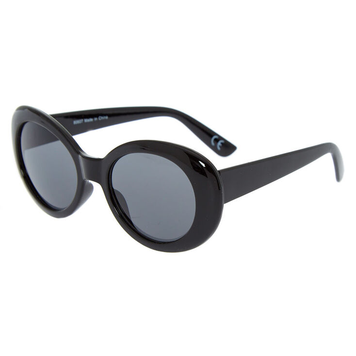 Round Mod Sunglasses - Black,