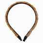 Brown &amp; Gold Chain Woven Headband,