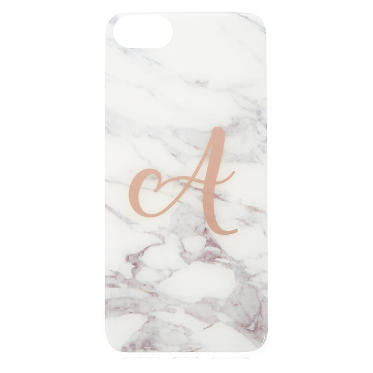 Marbled "A" Initial Phone Case,