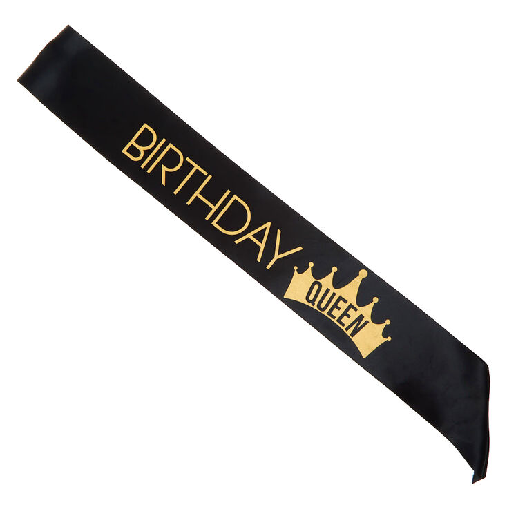 Birthday Queen Sash - Black,