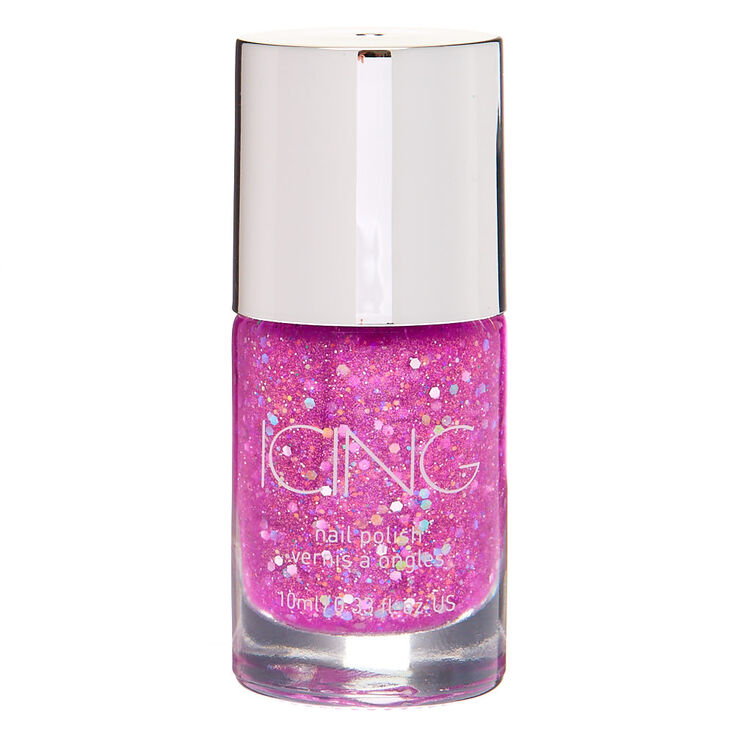 Glitter Nail Polish - Neon Purple,