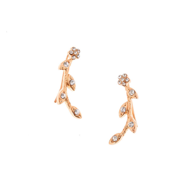 Rose Gold-Tone Vine Ear Crawlers,