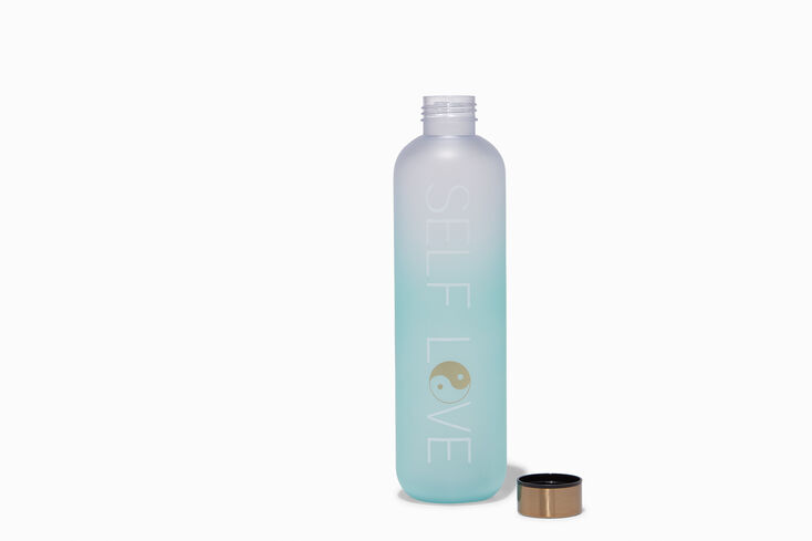 &#39;Self Love&#39; Yin Yang Plastic Water Bottle,