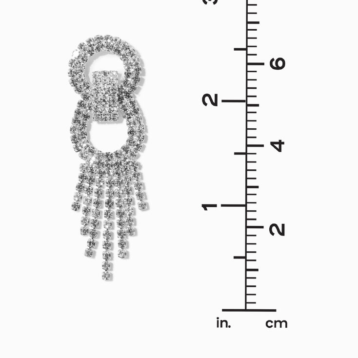 Crystal Figure Eight Waterfall 2.5&quot; Drop Earrings,