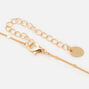 Gold Enamel Initial Pendant Necklace - Black, R,