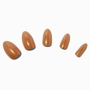 Chocolate Glaze Stiletto Vegan Faux Nail Set - 24 Pack,