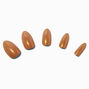 Chocolate Glaze Stiletto Vegan Faux Nail Set - 24 Pack,