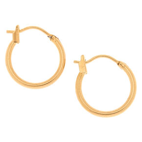 18kt Gold Plated 14MM Hoop Earrings,